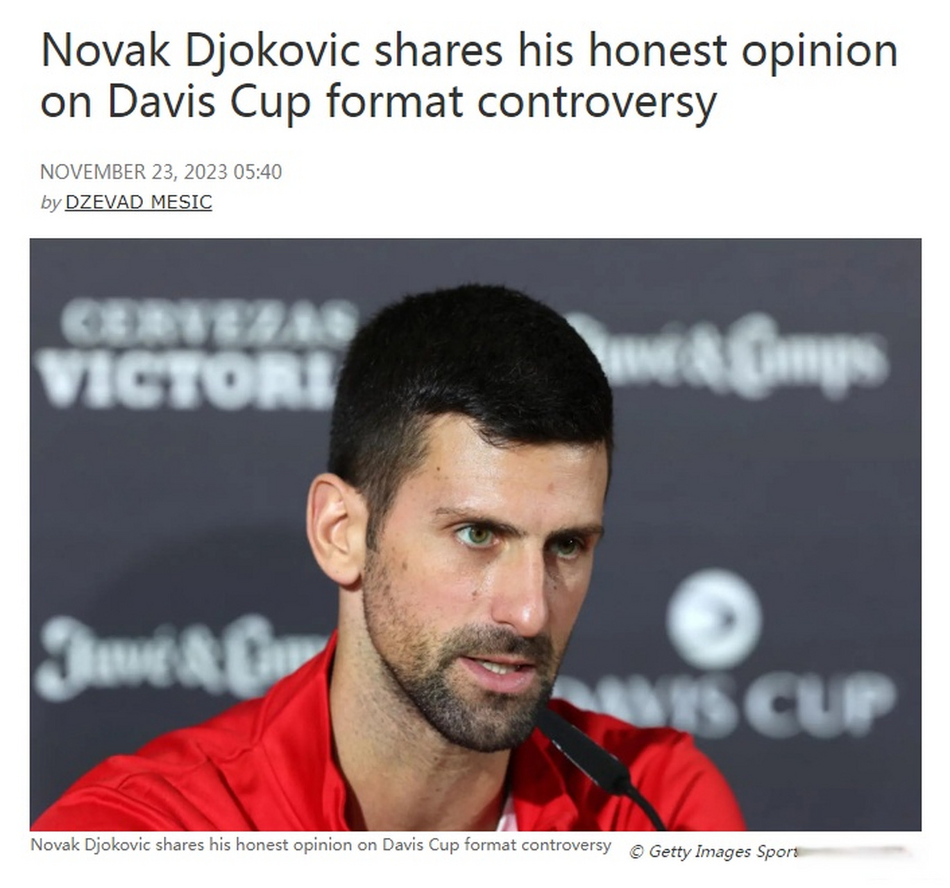 戴维斯杯鏖战ATP总决赛，德约科维奇惊艳四座