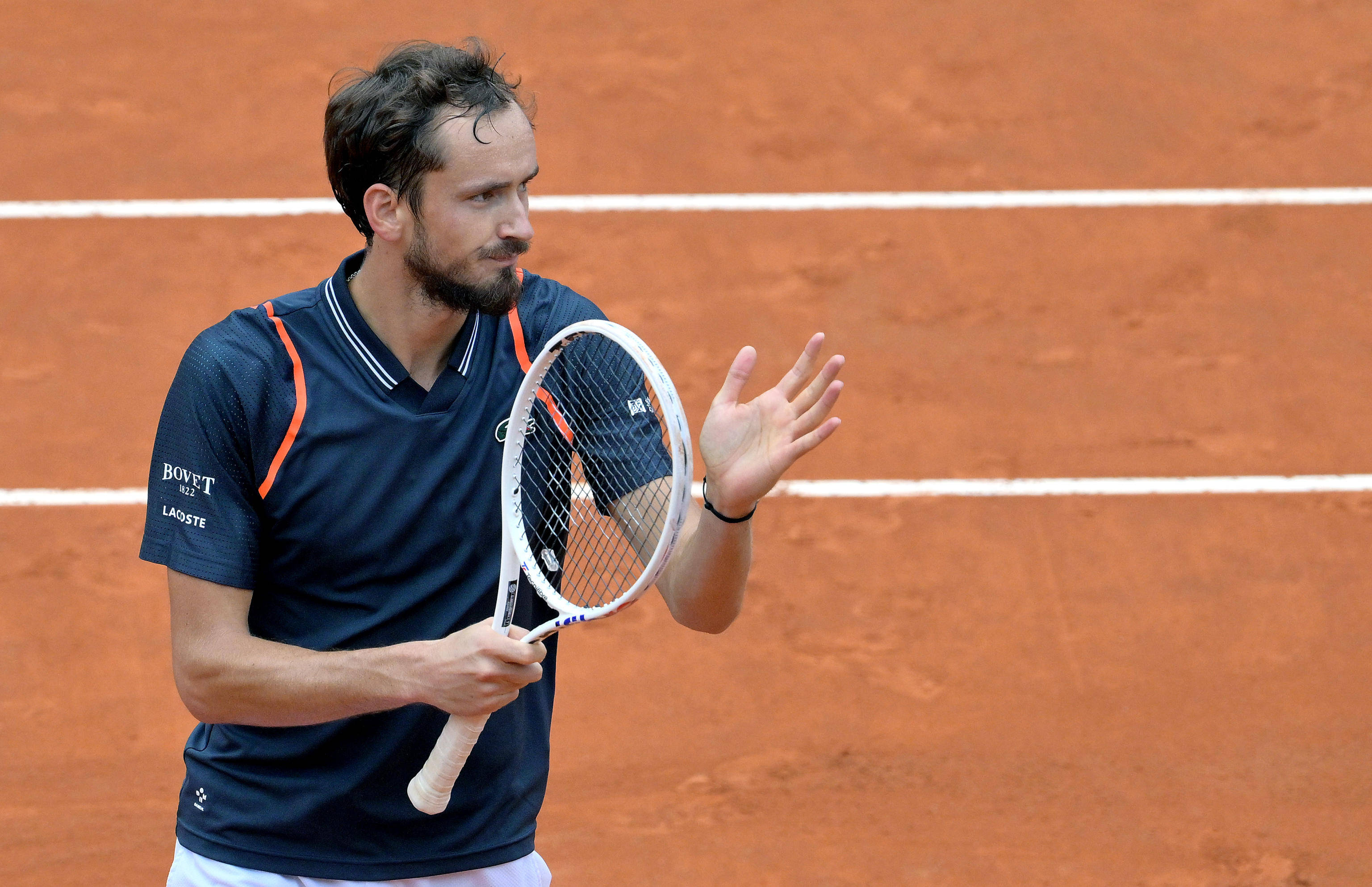 拉沃尔杯鏖战法网，梅德韦杰夫统治全场